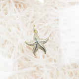 Pendant Starfish 925 Sterling Silver With Golden Fine Jewelry Accessories