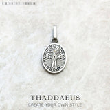 Stylised Tree Oval Summer Romantic 925 Sterling Silver Jewelry