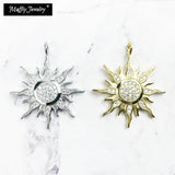 925 Silver Golden Pendant with Zirconia, European Styling