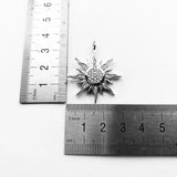 925 Silver Golden Pendant with Zirconia, European Styling