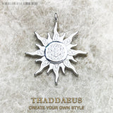 Sun Stone Pave Pendant 925 Sterling Silver Gift
