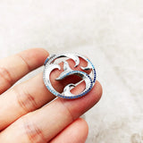 925 Sterling Silver Dolphin Pendant Tail Fin And Wave Fine Jewelry Cheerful Gift