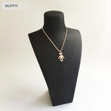 Teddy Bear Rose Pendant in 925 Sterling Silver - Romantic Love Gift