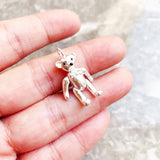 Winter Teddy Bear Pendant 925 Sterling Silver Fine Jewelry Gift