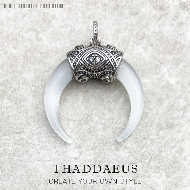 Tiger Tooth Pendant 925 Sterling Silver Jewelry for Women