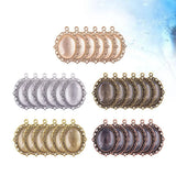 Oval Pendant Trays Bezel Jewelry Blanks Setting Base Frame Metal Charms
