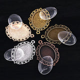 Oval Pendant Trays Bezel Jewelry Blanks Setting Base Frame Metal Charms