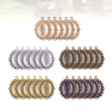 Oval Pendant Trays Bezel Jewelry Blanks Setting Base Frame Metal Charms