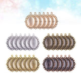 Oval Pendant Trays Bezel Jewelry Blanks Setting Base Frame Metal Charms