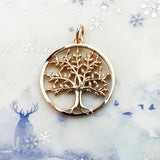 Pendant Tree 925 Sterling Silver Golden Rose Jewelry Accessories