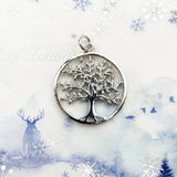 Pendant Tree 925 Sterling Silver Golden Rose Jewelry Accessories