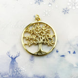 Pendant Tree 925 Sterling Silver Golden Rose Jewelry Accessories