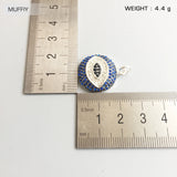 925 Sterling Silver Pendant Eye High Zircon Jewelry for Protection