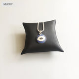 925 Sterling Silver Pendant Eye High Zircon Jewelry for Protection