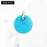 Turquoise Disc Fine Jewelry Pendant