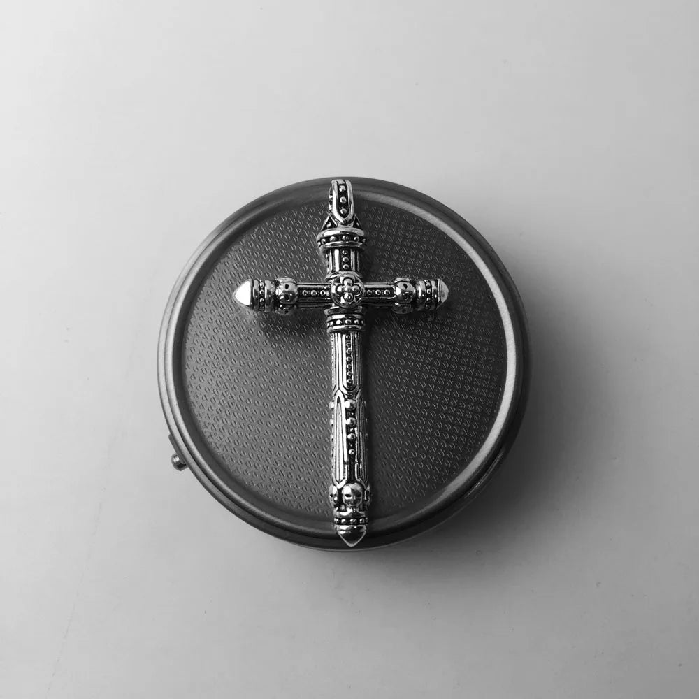 Vintage Skull Cross 925 Silver Key Chain Gift