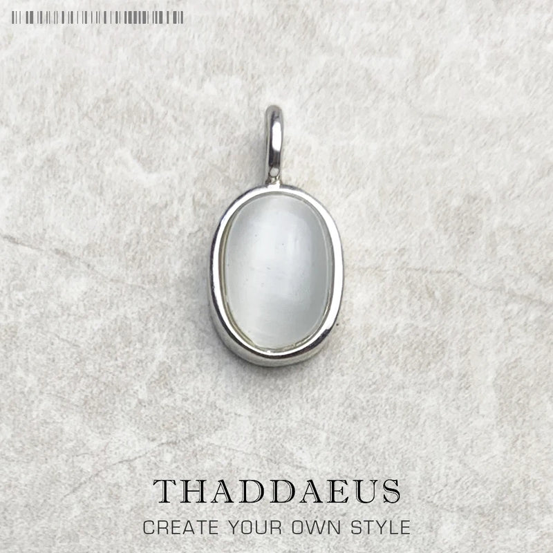 Oval Opal Pendant Classic Jewelry Europe Style Gift