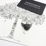 Pendant Wings Heart Black Vintage Jewelry Europe Bijoux Accessory