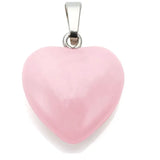 Rose Quartz Heart Necklace. Mineral Love & Inner Healing