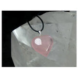 Rose Quartz Heart Necklace. Mineral Love & Inner Healing
