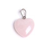 Rose Quartz Heart Necklace. Mineral Love & Inner Healing