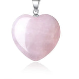 Rose Quartz Heart Necklace. Mineral Love & Inner Healing