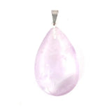 Amethyst Teardrop Pendant Necklace, Natural Stone from Brazil