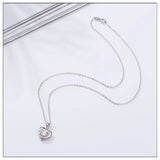 Heart Pendant Necklace 925 Sterling Silver Plated Platinum