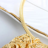 Gold Plated Pendant Necklace with Crystal Accent