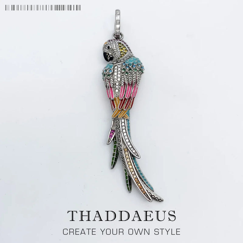 Colorful Parrot Pendant, Spring 2020 Jewelry, Jungle Myth Accessory Gift