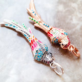 Colourful Parrot Pendant, 925 Sterling Silver Jungle Gift