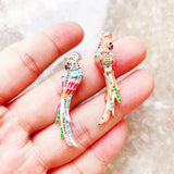 Colourful Parrot Pendant, 925 Sterling Silver Jungle Gift