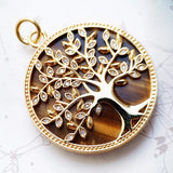 Golden Tree Spring Jewelry 925 Sterling Silver Nature Gift For Women