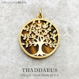 Golden Tree Spring Jewelry 925 Sterling Silver Nature Gift For Women