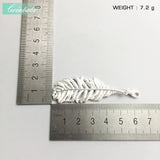 Feather Pendant 925 Sterling Silver Jewelry Lobster Clasp Necklace Bijoux