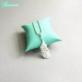 Feather Pendant 925 Sterling Silver Jewelry Lobster Clasp Necklace Bijoux