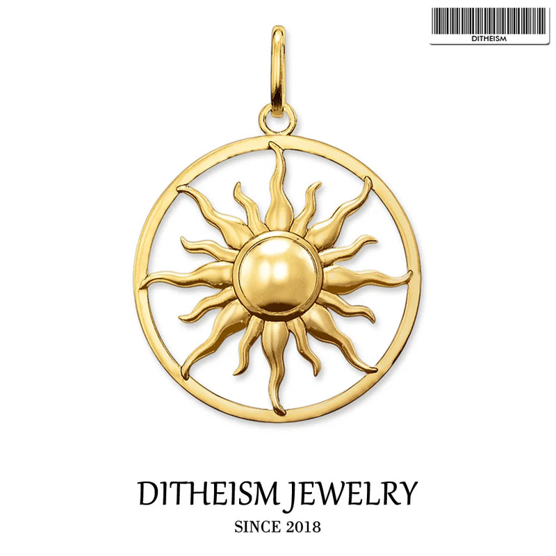 Golden Sun HEART CHAKRA 925 Sterling Silver Zirconia Pendant