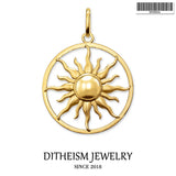 Golden Sun HEART CHAKRA 925 Sterling Silver Zirconia Pendant