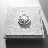 Golden Sun HEART CHAKRA 925 Sterling Silver Zirconia Pendant