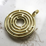 925 Silver Maze Stones Pendant Autumn Jewelry Gift