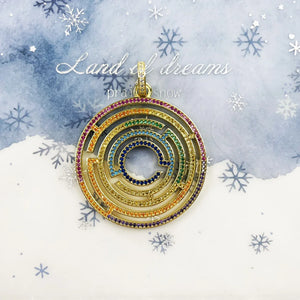 Colorful Stones Pendant Necklace 925 Sterling Silver Women's Jewelry Gift