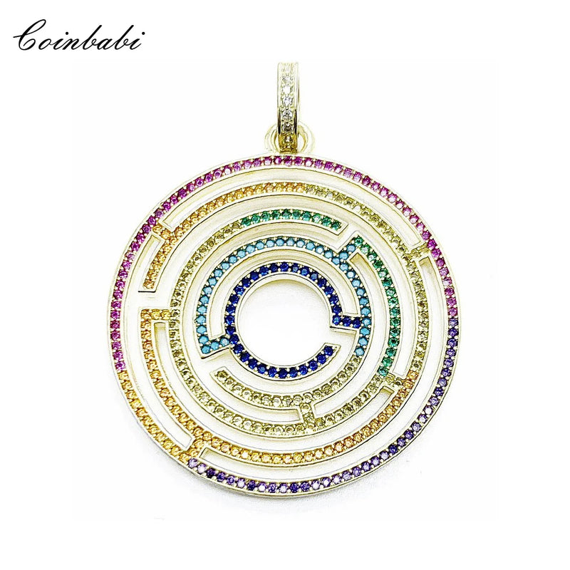 Colorful Stones Pendant Necklace 925 Sterling Silver Women's Jewelry Gift