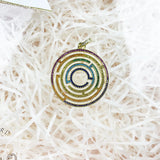 Colorful Stones Pendant Necklace 925 Sterling Silver Women's Jewelry Gift