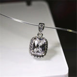 925 Sterling Square Pendant Charms Bridal Wedding