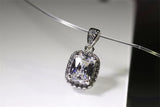 925 Sterling Square Pendant Charms Bridal Wedding