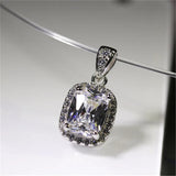 925 Sterling Square Pendant Charms Bridal Wedding