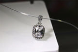 925 Sterling Square Pendant Charms Bridal Wedding