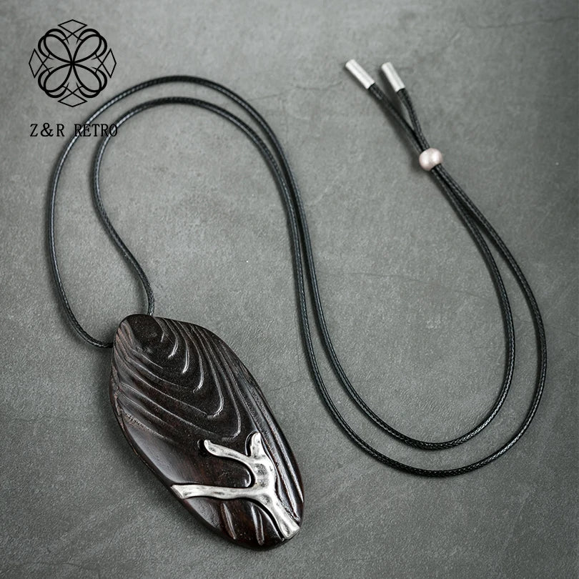 Vintage Sandalwood Necklace for Women