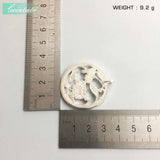 Peony Flower Pendant 925 Sterling Silver Key Chain