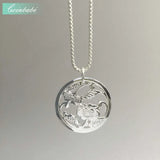 Peony Flower Pendant 925 Sterling Silver Key Chain